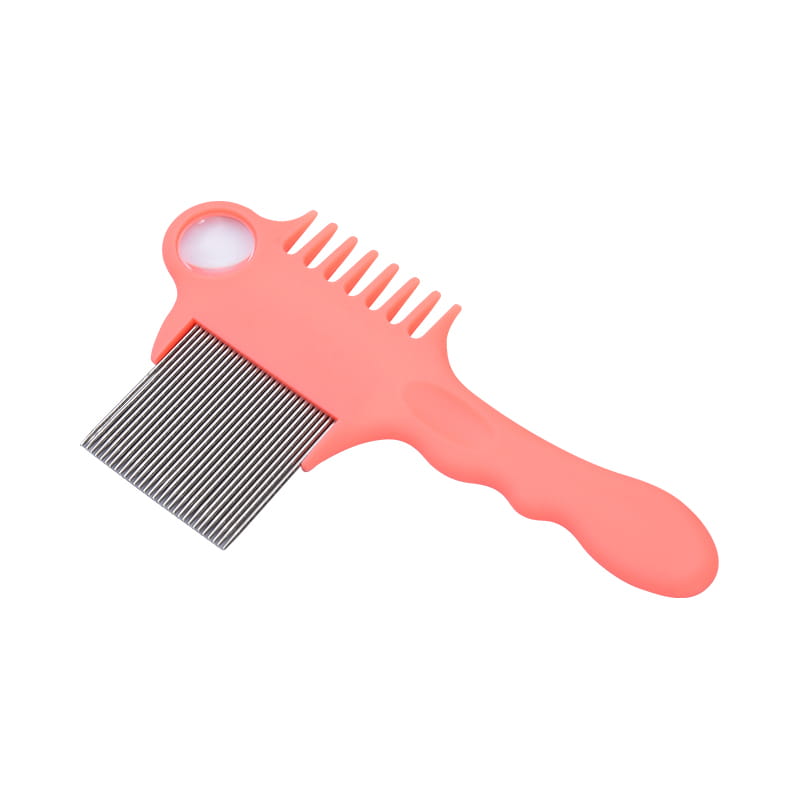 Precision fine-tooth long handle lice comb