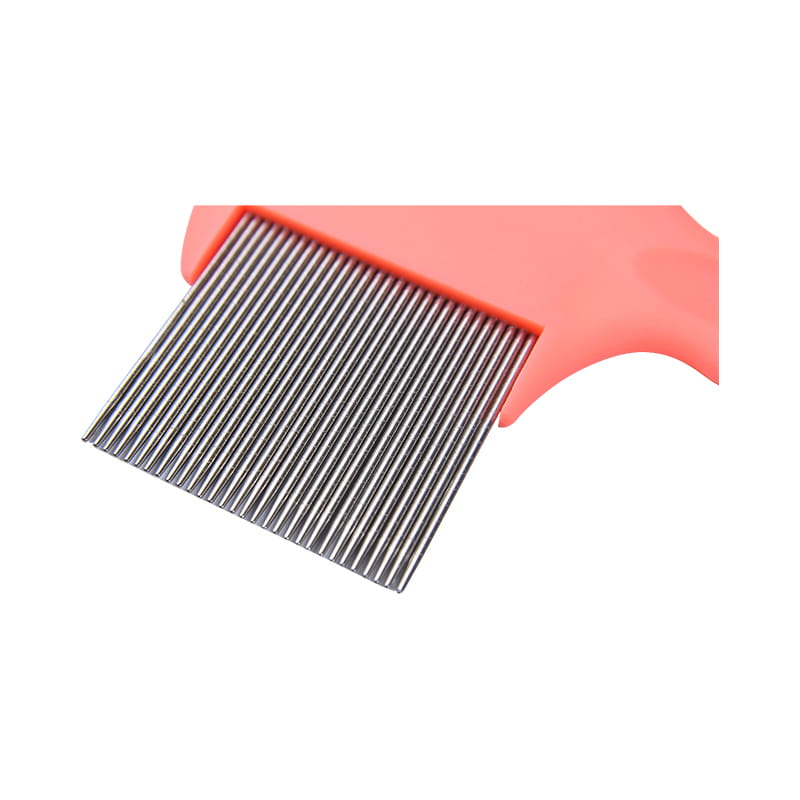 Precision fine-tooth long handle lice comb