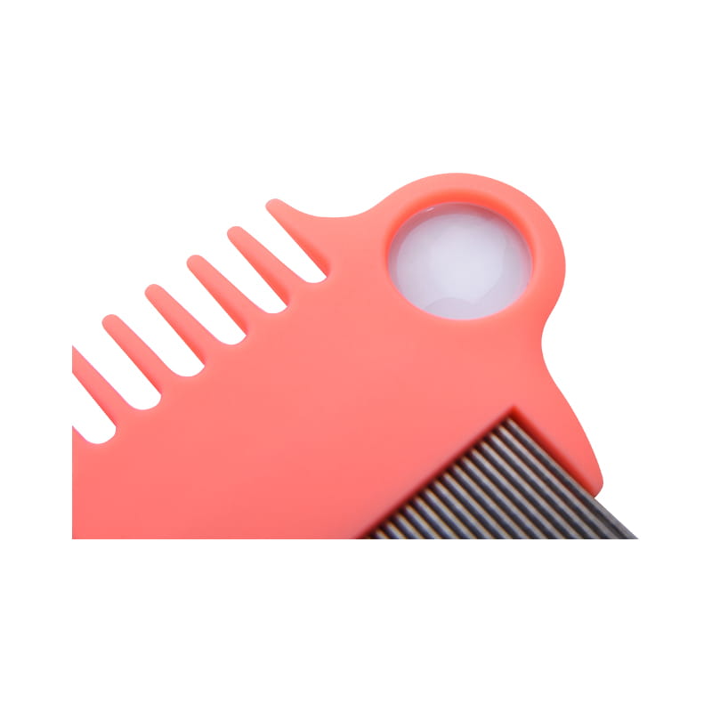 Precision fine-tooth long handle lice comb