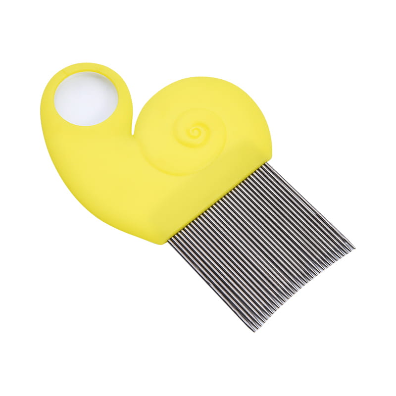 Snail fine-toothed anti-slip magnifying glass lice comb