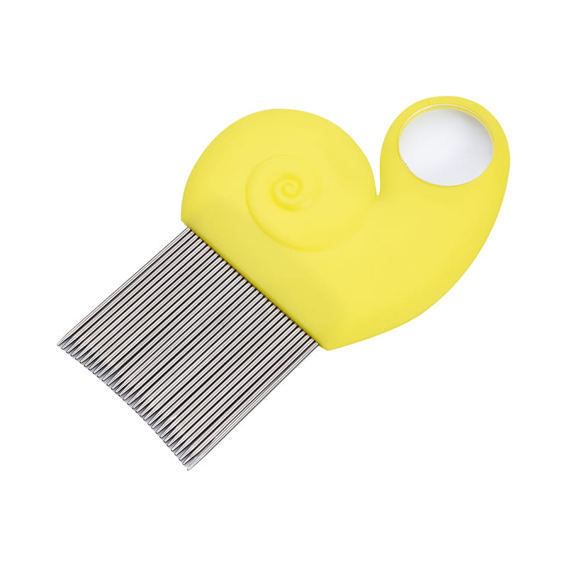 Snail fine-toothed anti-slip magnifying glass lice comb