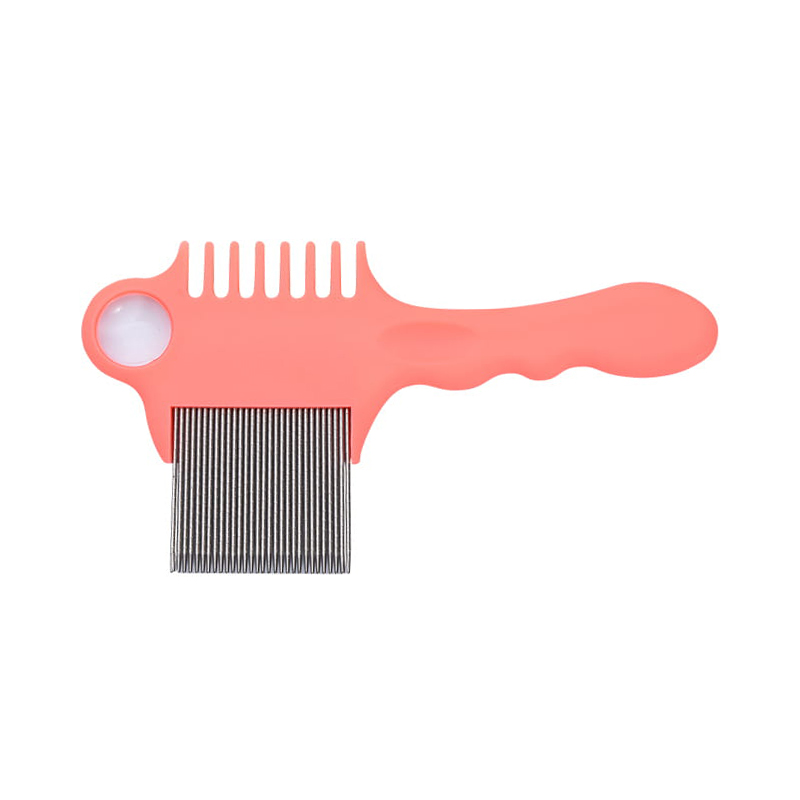 Precision fine-tooth long handle lice comb